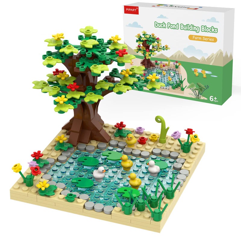 PIPART Farm Animal Duck Pond Building Set, MOC Accessories Bricks Animal Building Toy Set for Kids, Girls and Boys Age 6+ (246 Pieces) - Image 1